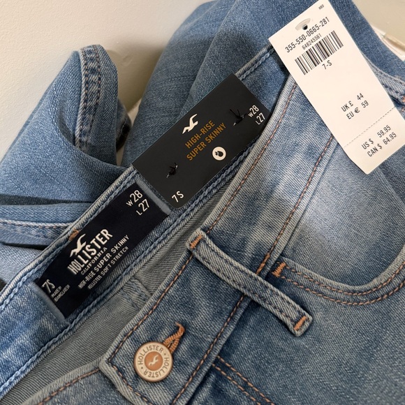 Hollister high rise super skinny jeans size 7S - Picture 4 of 4